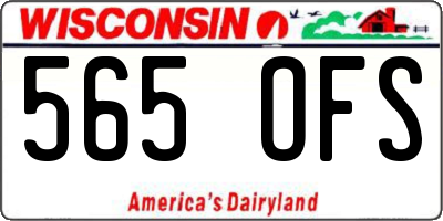 WI license plate 565OFS