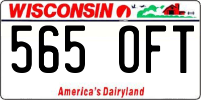 WI license plate 565OFT