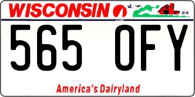WI license plate 565OFY