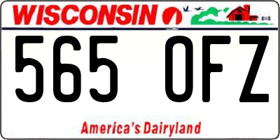 WI license plate 565OFZ