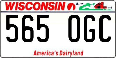 WI license plate 565OGC