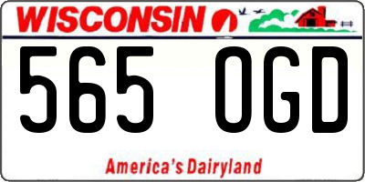 WI license plate 565OGD