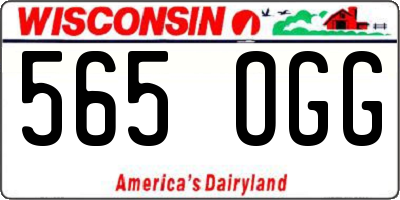 WI license plate 565OGG