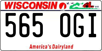 WI license plate 565OGI