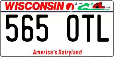 WI license plate 565OTL