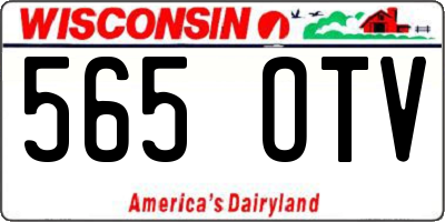 WI license plate 565OTV
