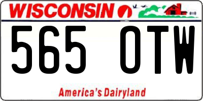 WI license plate 565OTW
