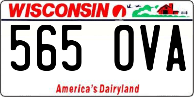 WI license plate 565OVA