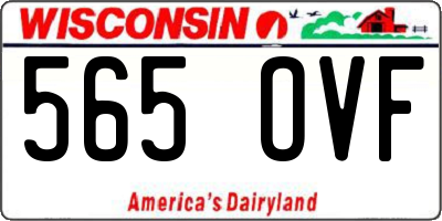 WI license plate 565OVF