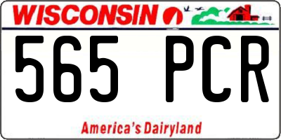 WI license plate 565PCR
