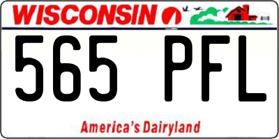 WI license plate 565PFL