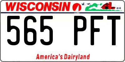 WI license plate 565PFT