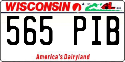 WI license plate 565PIB