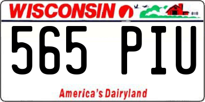 WI license plate 565PIU