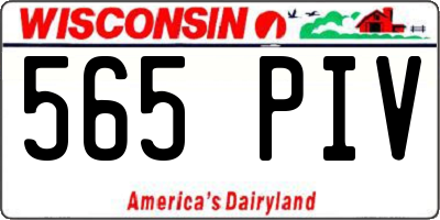 WI license plate 565PIV