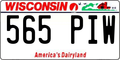 WI license plate 565PIW