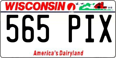WI license plate 565PIX