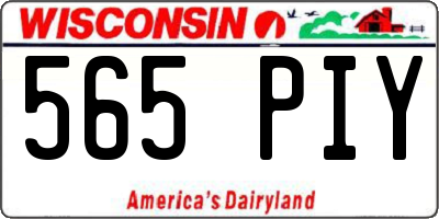 WI license plate 565PIY