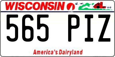 WI license plate 565PIZ