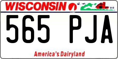 WI license plate 565PJA