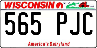 WI license plate 565PJC