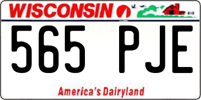 WI license plate 565PJE