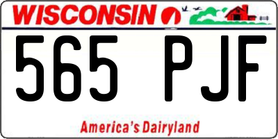 WI license plate 565PJF