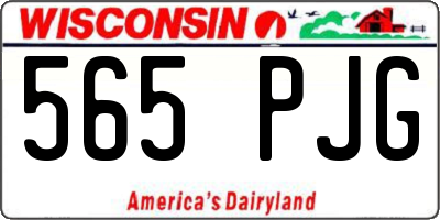 WI license plate 565PJG