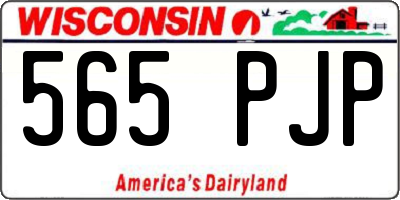 WI license plate 565PJP