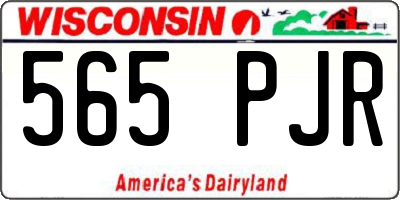 WI license plate 565PJR