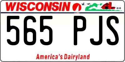 WI license plate 565PJS