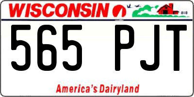 WI license plate 565PJT