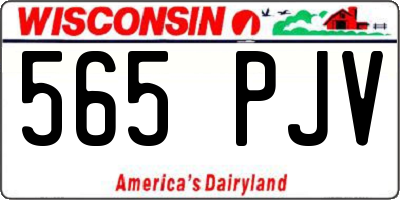 WI license plate 565PJV
