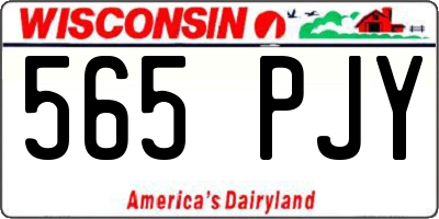 WI license plate 565PJY