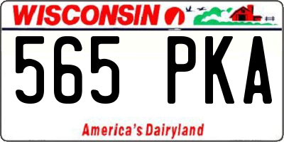 WI license plate 565PKA