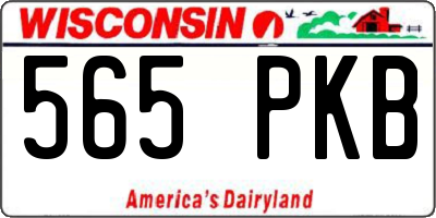 WI license plate 565PKB