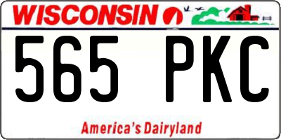 WI license plate 565PKC