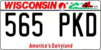 WI license plate 565PKD