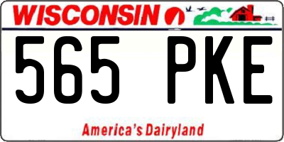 WI license plate 565PKE