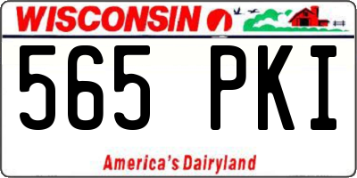 WI license plate 565PKI
