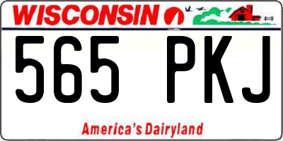 WI license plate 565PKJ