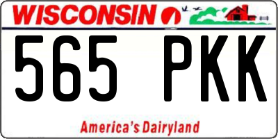 WI license plate 565PKK