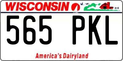 WI license plate 565PKL