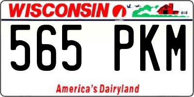 WI license plate 565PKM