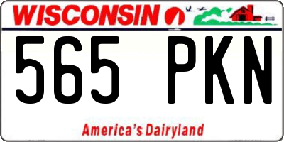 WI license plate 565PKN