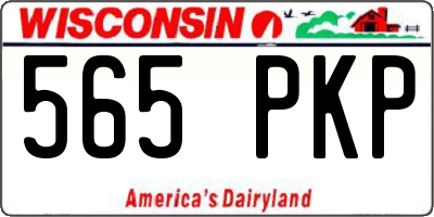 WI license plate 565PKP