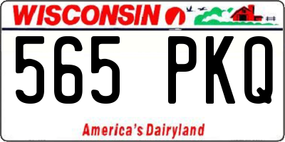 WI license plate 565PKQ