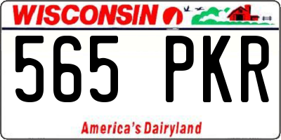 WI license plate 565PKR