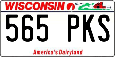 WI license plate 565PKS