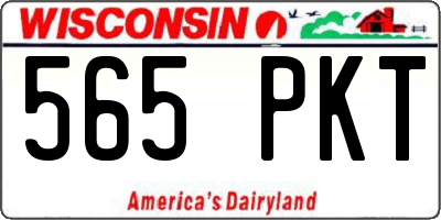 WI license plate 565PKT